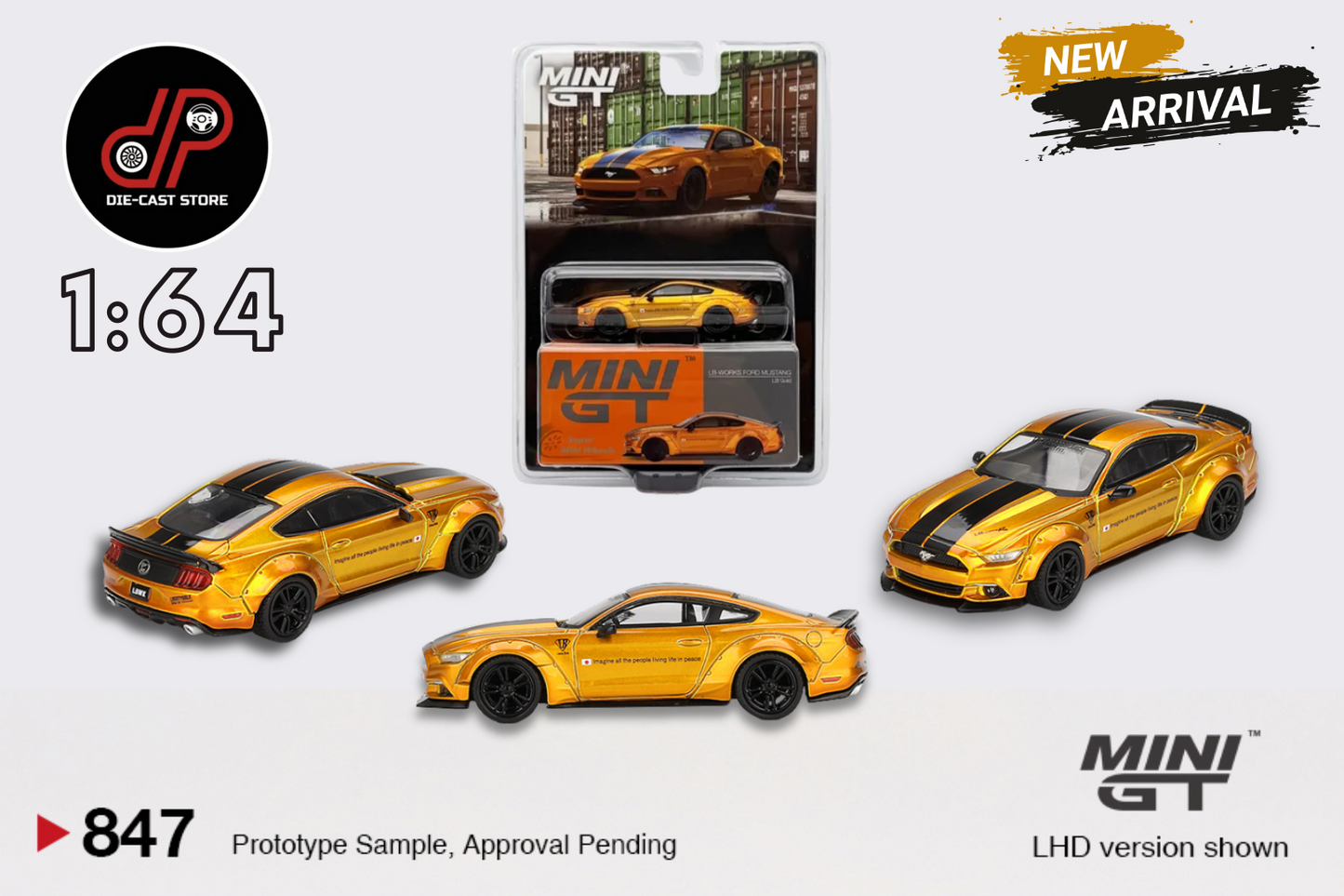 MGT00847 LB-WORKS FORD MUSTANG LB GOLD