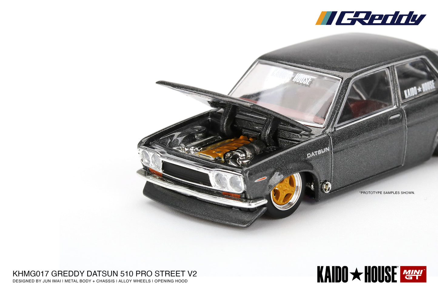KHMG017 1/64 DATSUN 510 PRO STREET KAIDO HOUSE MINI GT