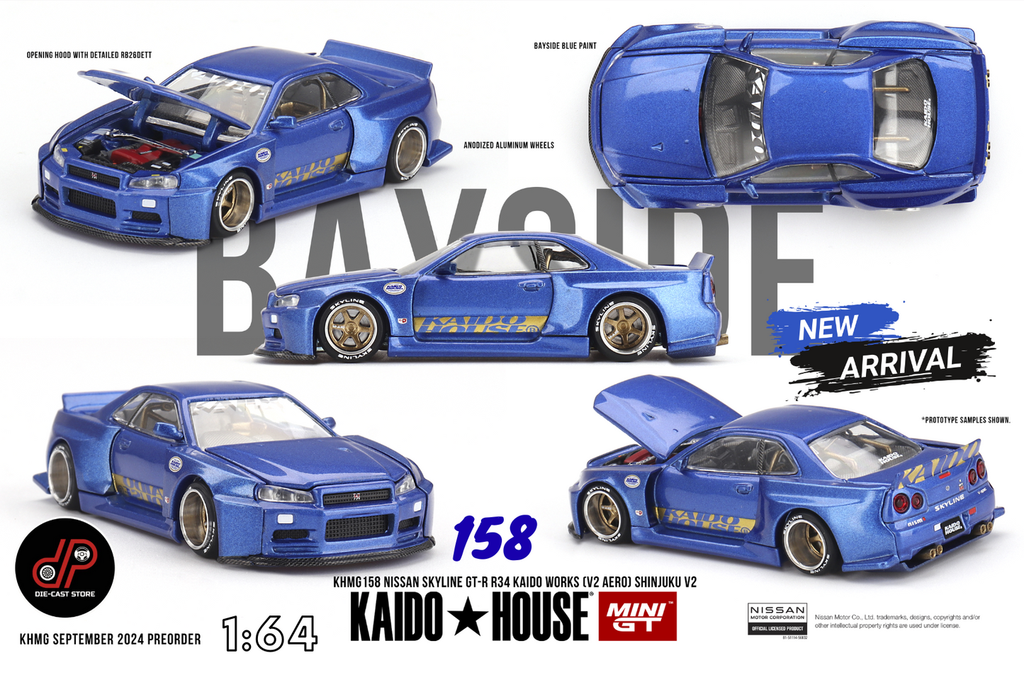 KHMG158 NISSAN SKYLINE GT-R (R34) KAIDO WORKS (V2 AERO) SHINJUKU V2