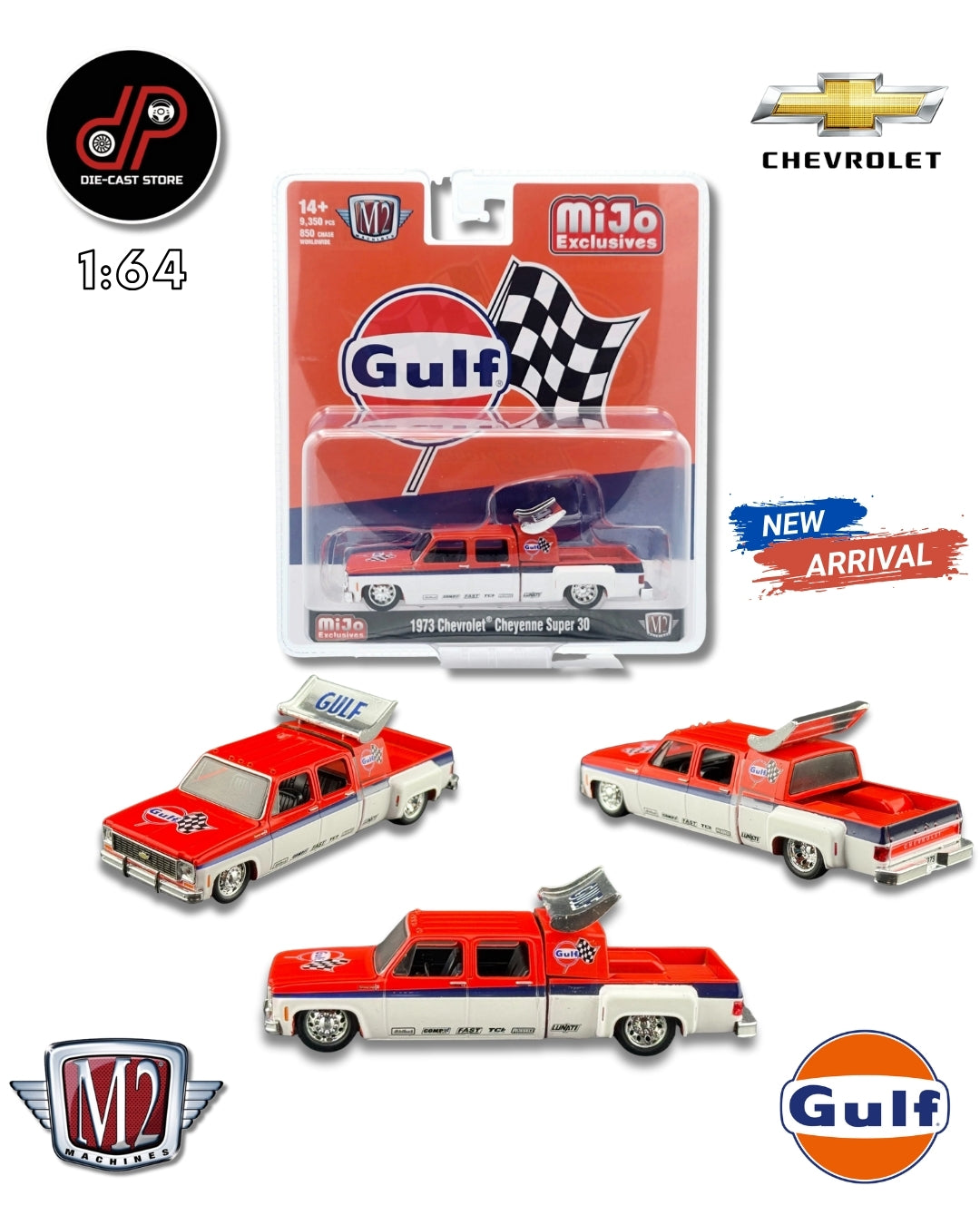 M2 MACHINE 1:64 CHEVROLET CHEYENNE SUPER 30 GULF RACING 1973