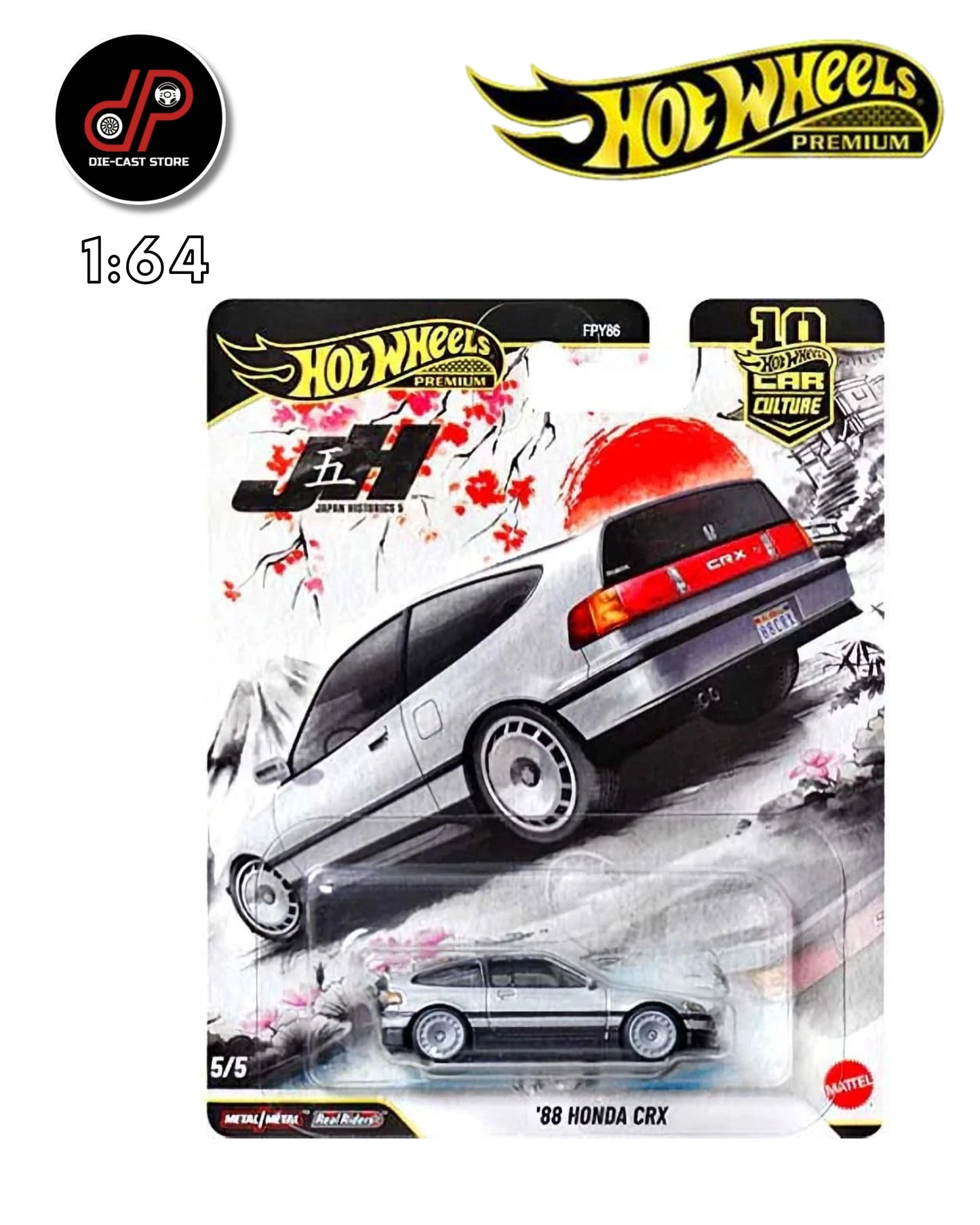 HOT WHEELS PREMIUM CAR CULTURE 2026 JAPAN HISTORICS 1988 HONDA CRX