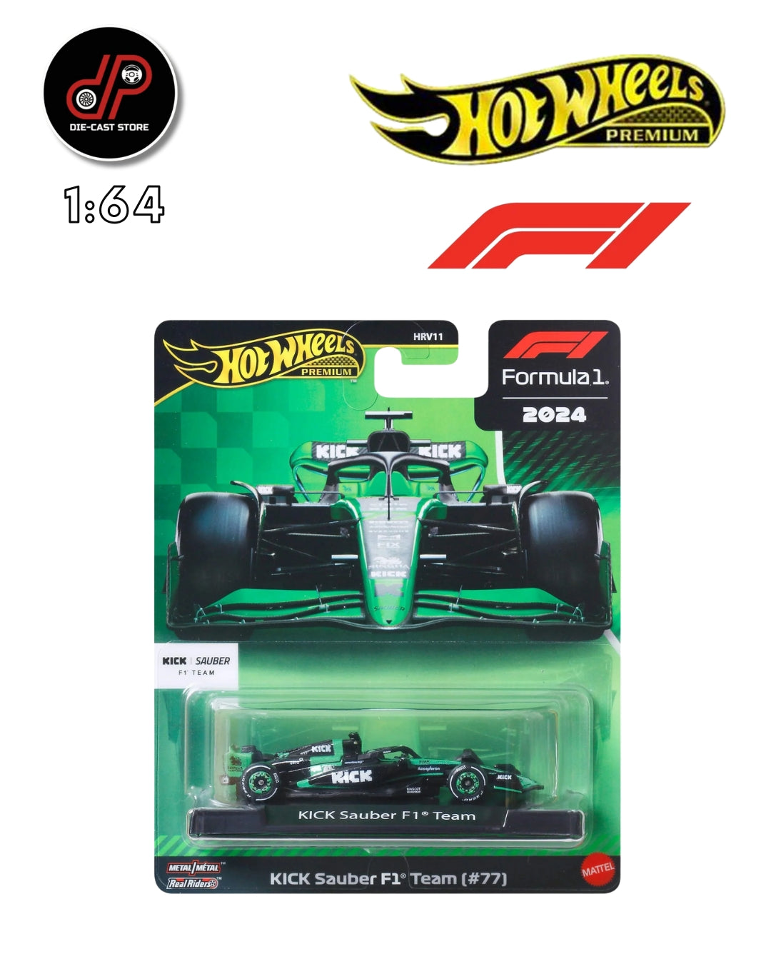 HOT WHEELS PREMIUM F1 KICK SAUBER #77