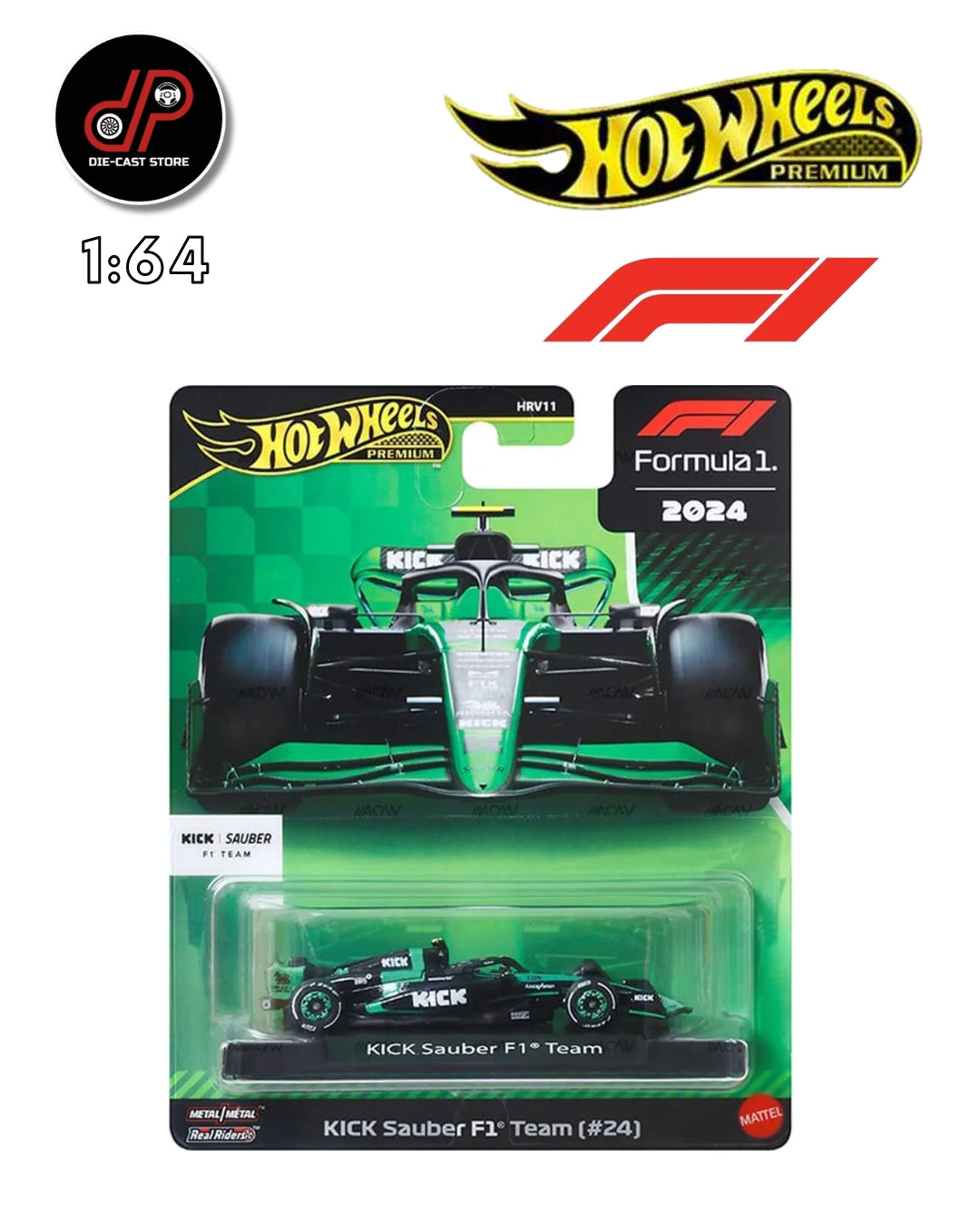 HOT WHEELS PREMIUM F1 KICK SAUBER #24