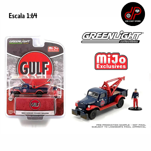 1950 Dodge Power Wagon Tow Truck Gulf Oil Weathered w/Figure GreenLight