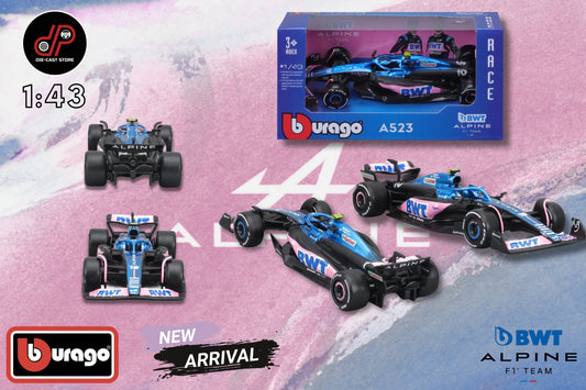 BBURAGO 1:43 F1 RACING A523 TEAM BWT ALPINE #10 PIERRE GASLY