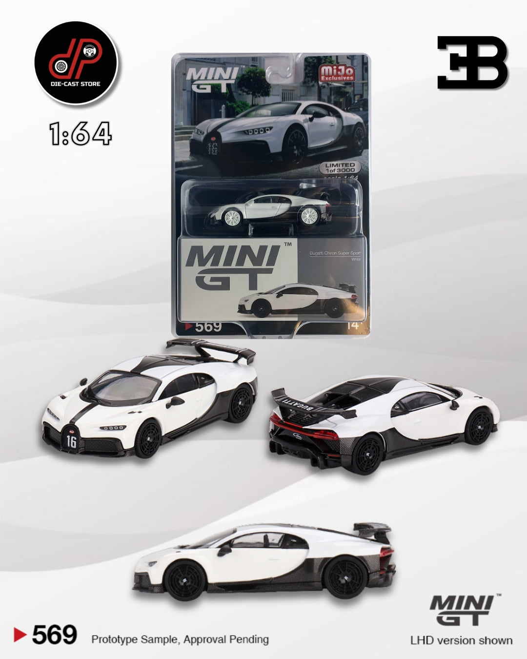 MGT00569 BUGATTI CHIRON PUR SPORT WHITE