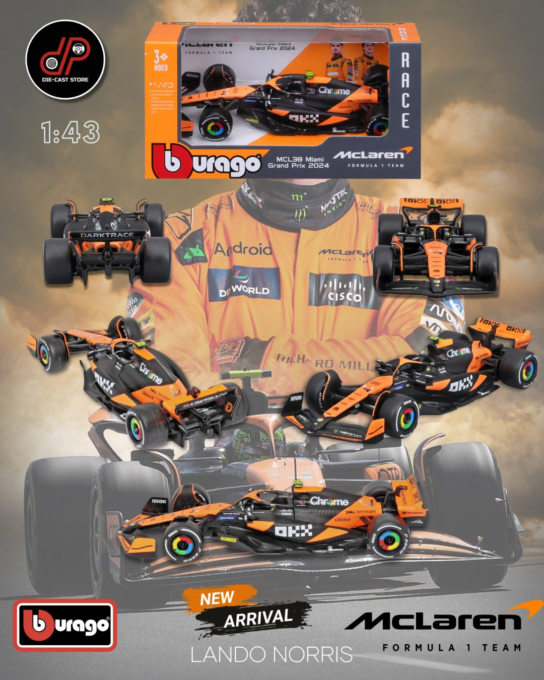 BBURAGO MCLAREN MCL30 MIAMI GRAND PRIX 2024 #4