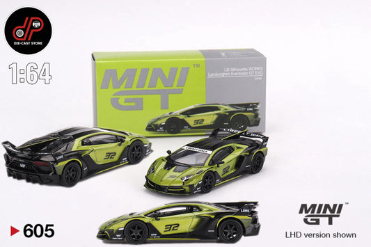 MGT00605 LB-Silhouette WORKS Lamborghini Aventador GT EVO Lime MINI GT