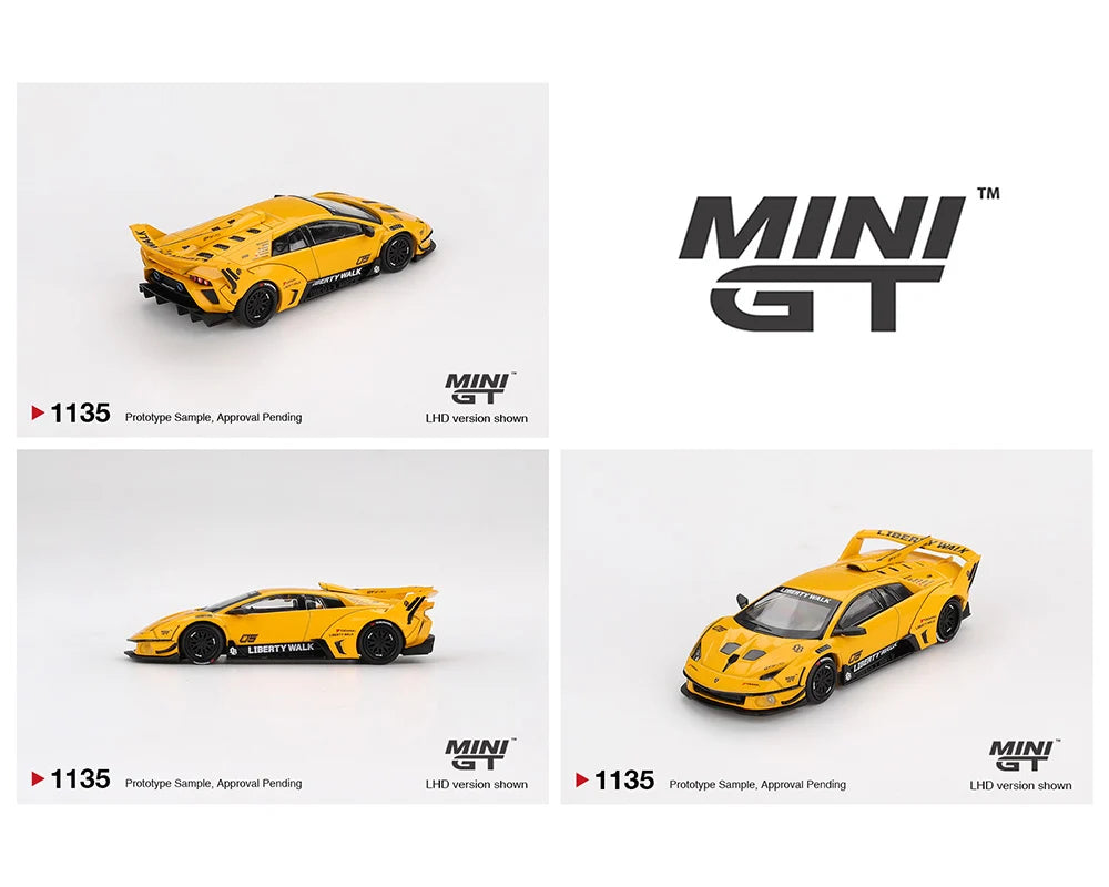 *MGT01135 1:64 LB-Silhouette WORKS MURCIELAGO GT Evo Yellow