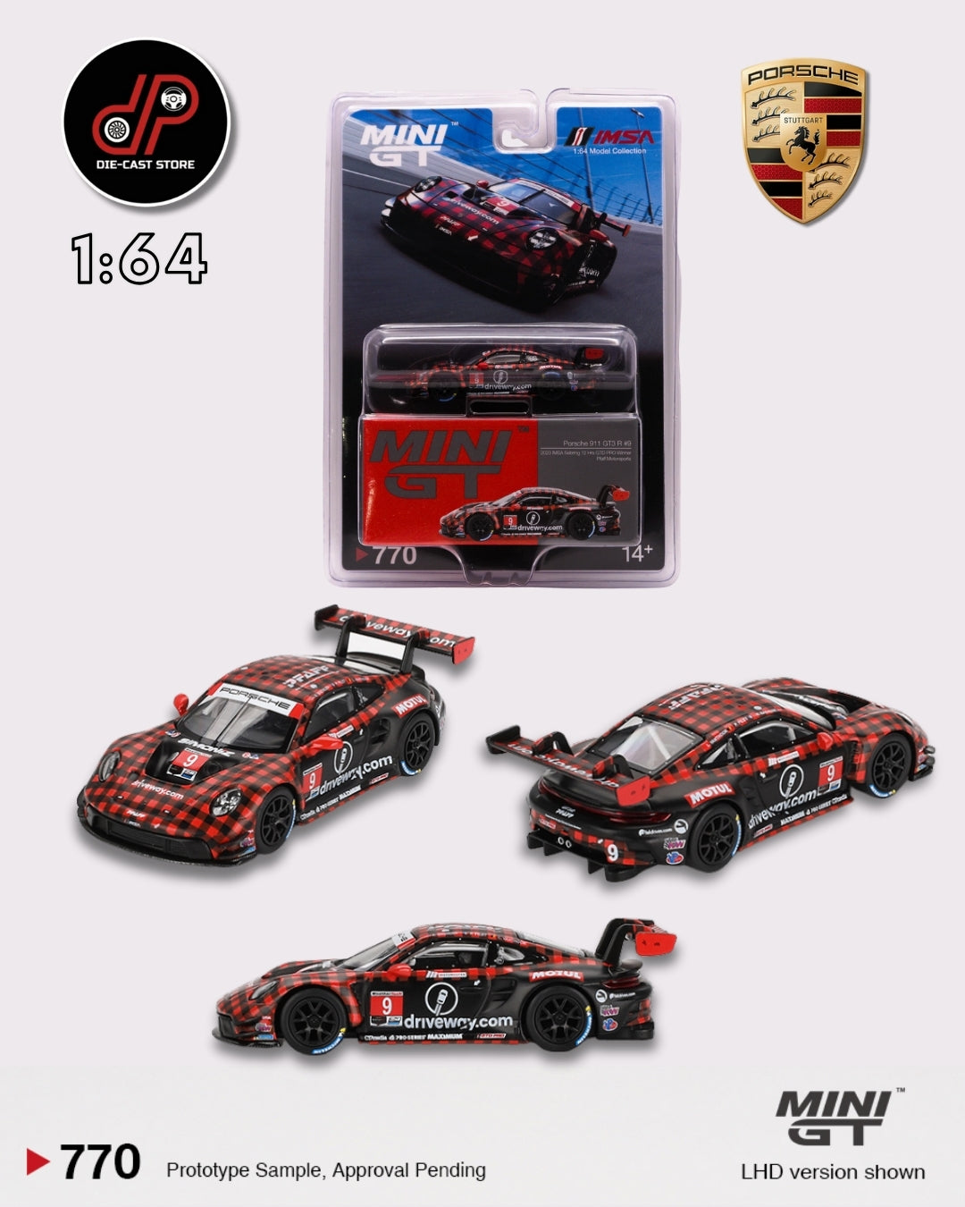 MGT00770 Porsche 911 GT3 R #9 GTD PRO Pfaff Motorsports IMSA 2023 Sebring 12 Hrs. Winner