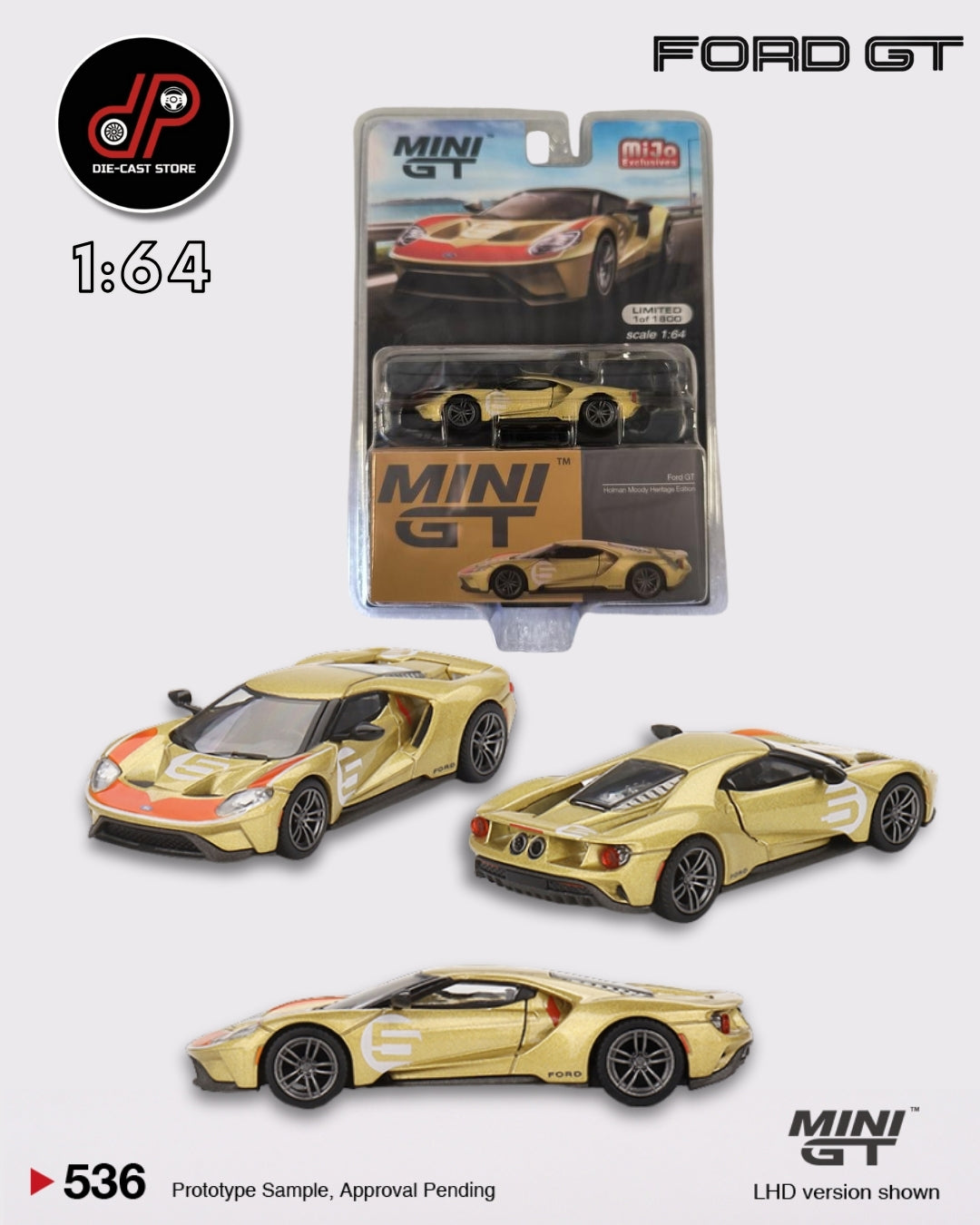 MGT00536 Ford GT Holman Moody Heritage Edition MINI GT
