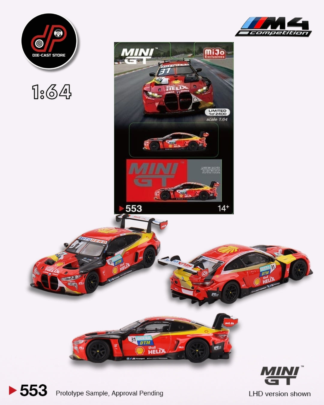 MGT00553 BMW M4 GT3 #31 Schubert Motorsport 2022 DTM Champion MINI GT