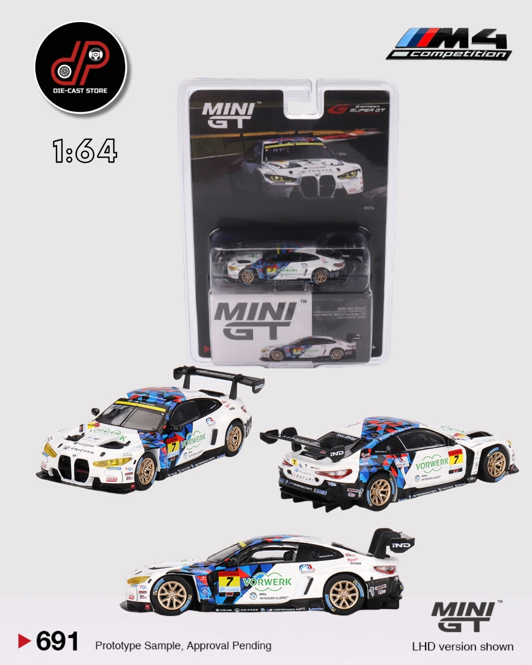 MGT00691 BMW M4 GT3 #7 "Studie BMW M4" BMW M Team Studie x CRS 2023 SUPER GT SERIES