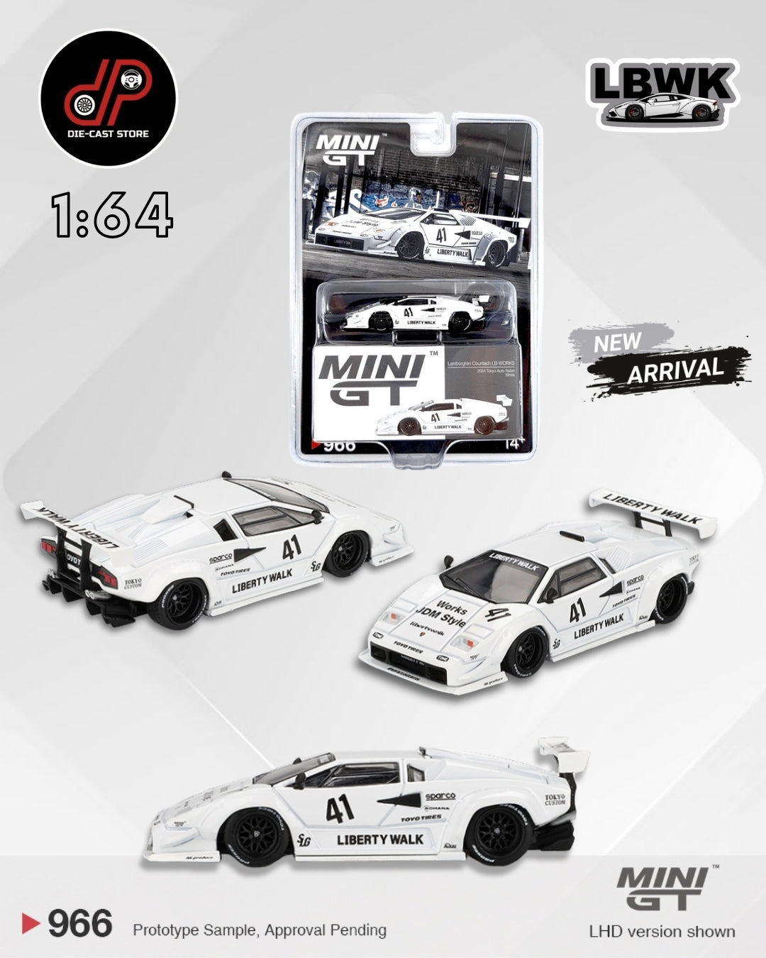 MGT00966 LAMBORGHINI COUNTACH LB-WORKS WHITE 2024 TOKYO AUTO SALON