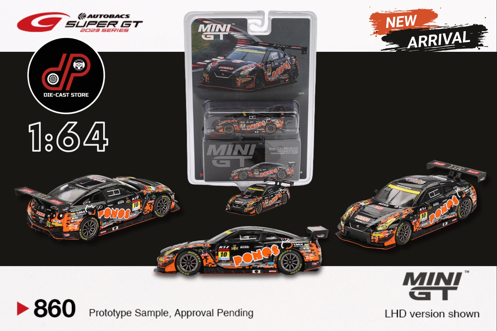 MGT00860 NISSAN GT-R NISMO GT3 #10 "PONOS GAINER GT-R" 2023 SUPER GT S ...