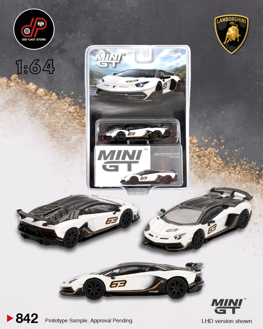 MGT00842 LAMBORGHINI AVENTADOR SVJ 63 BIANCO ASOPO