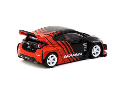 Tarmac Works 1/64 Pandem Yaris ADVAN with Plastic Truck Packaging - HOBBY64