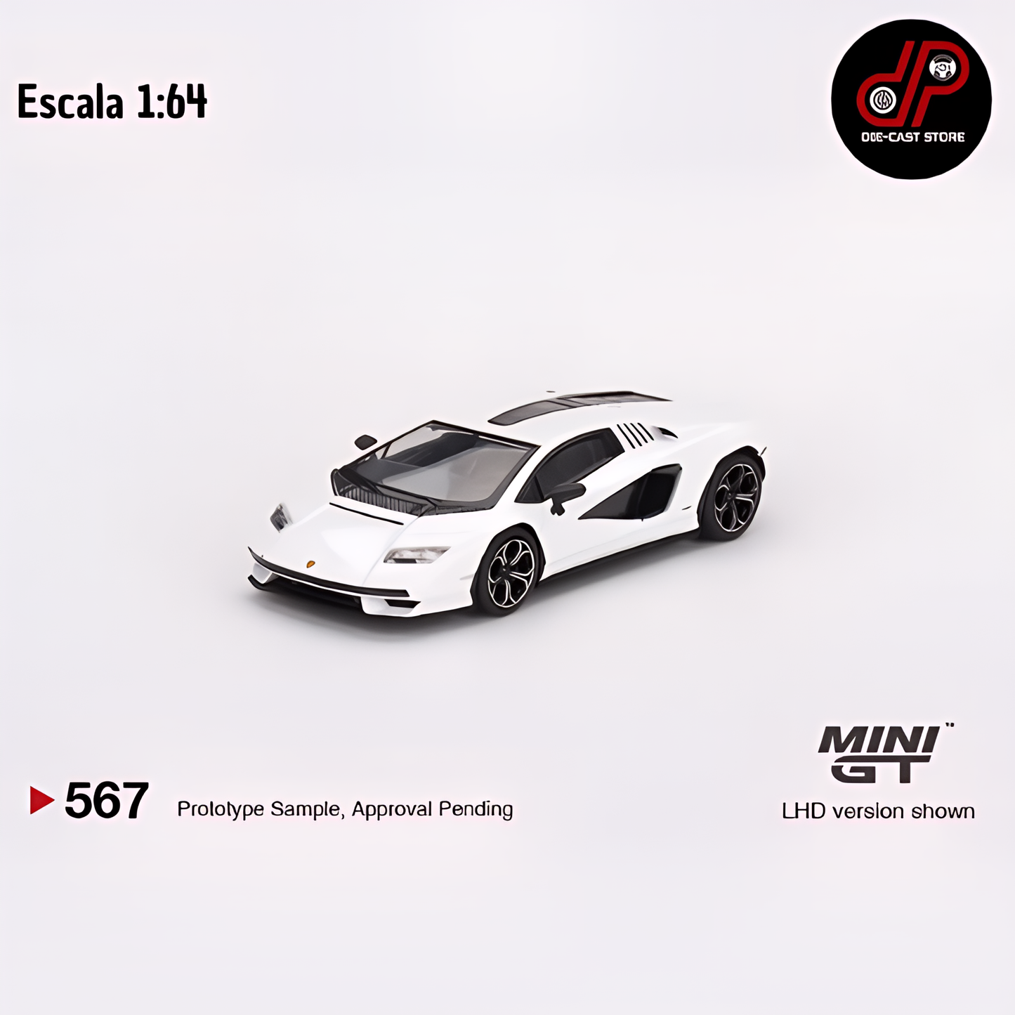 MGT00567 Lamborghini Countach LPI 800-4 Bianco Siderale LHD MINI GT