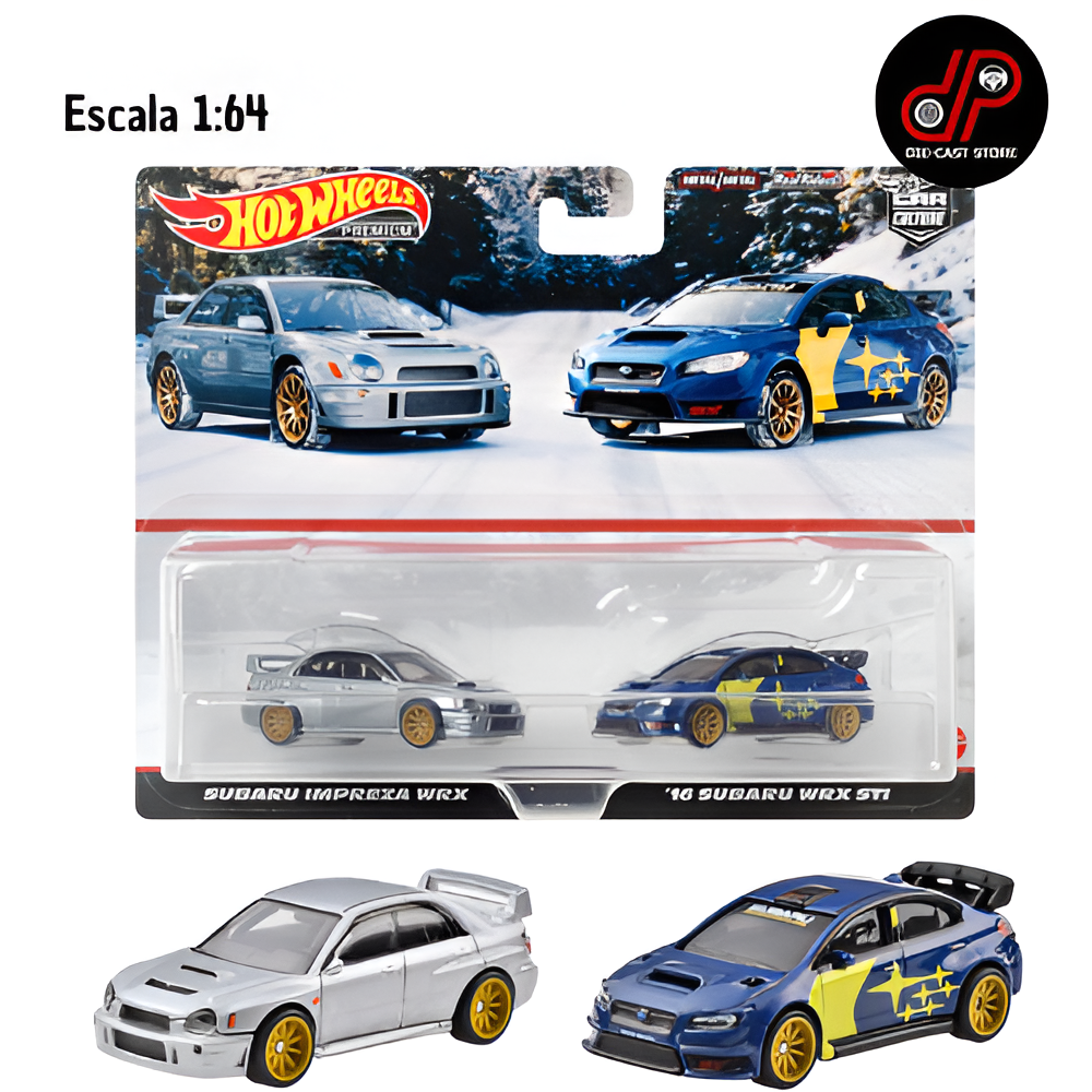 Hot Wheels Premium - Duo Pack 2 - SUBARU IMPREZA WRX y '16 SUBARU WRX STI