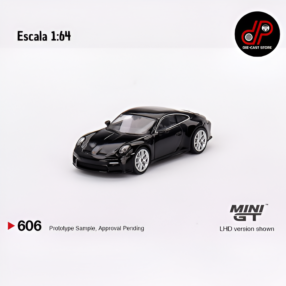 MGT00606-L Porsche 911 (992) GT3 Touring Black Model Car MINI GT