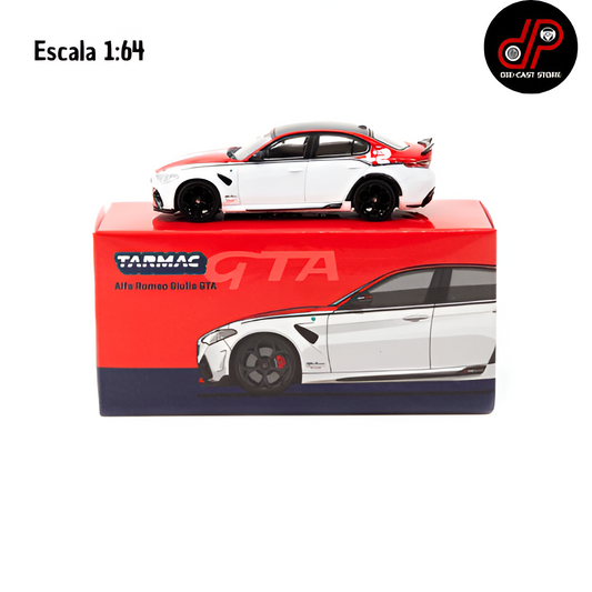 Alfa Romeo Giulia GTA Red White Diecast Scale Model Car AW AUTO WORLD