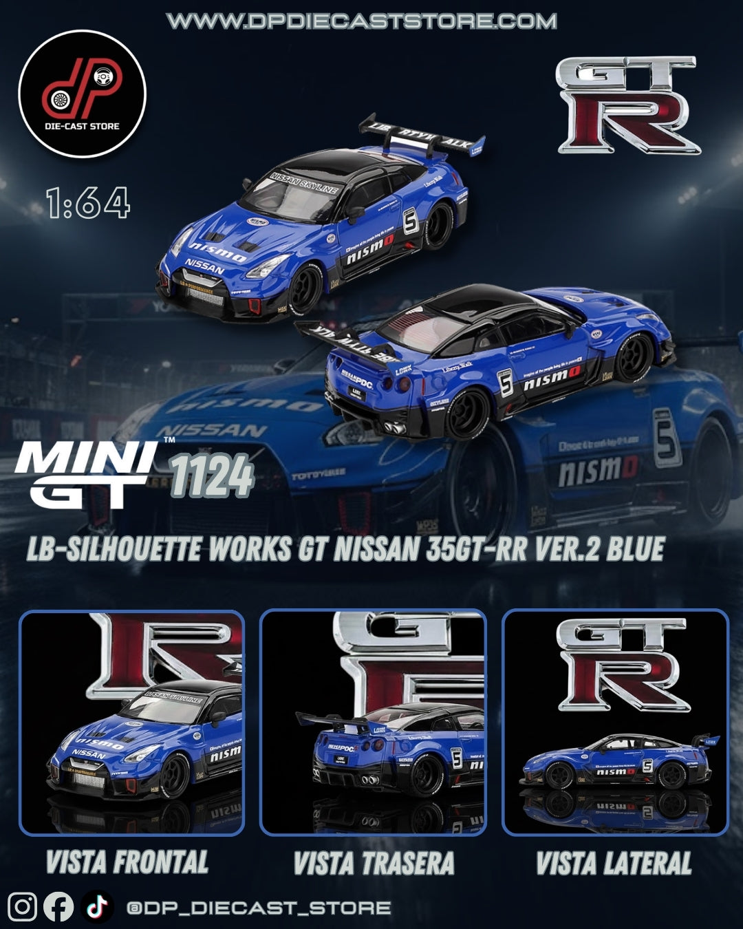 MGT01124 LB-SILHOUETTE WORKS GT NISSAN 35GT-RR VER.2 BLUE