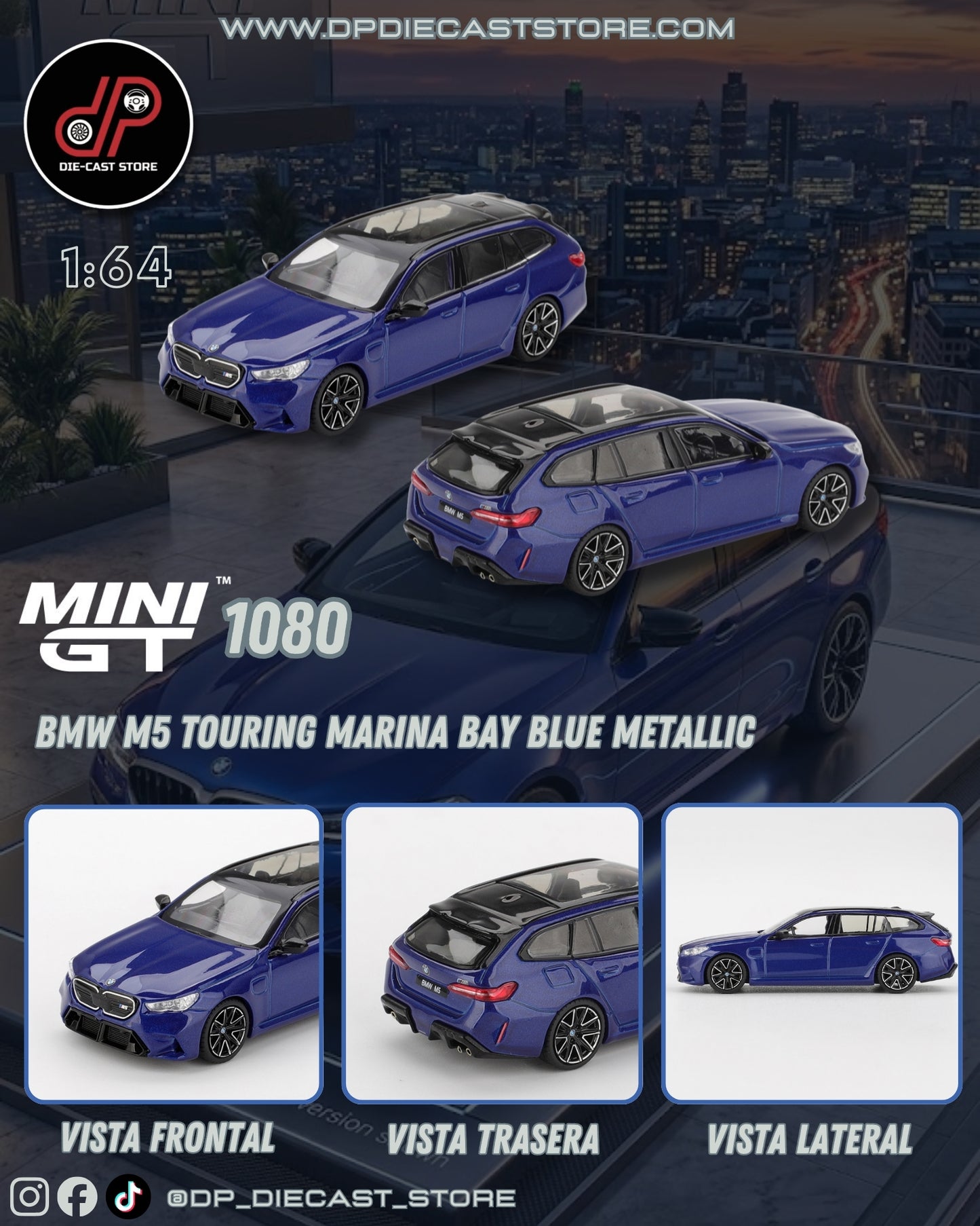 MGT01080 BMW M5 TOURING MARINA BAY BLUE METALLIC