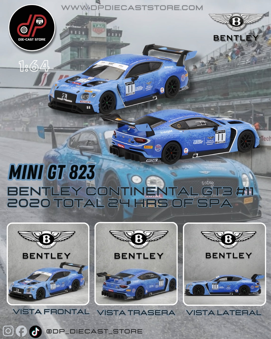 MGT00335 Bentley Continental GT3 #11 Team Parker 2020