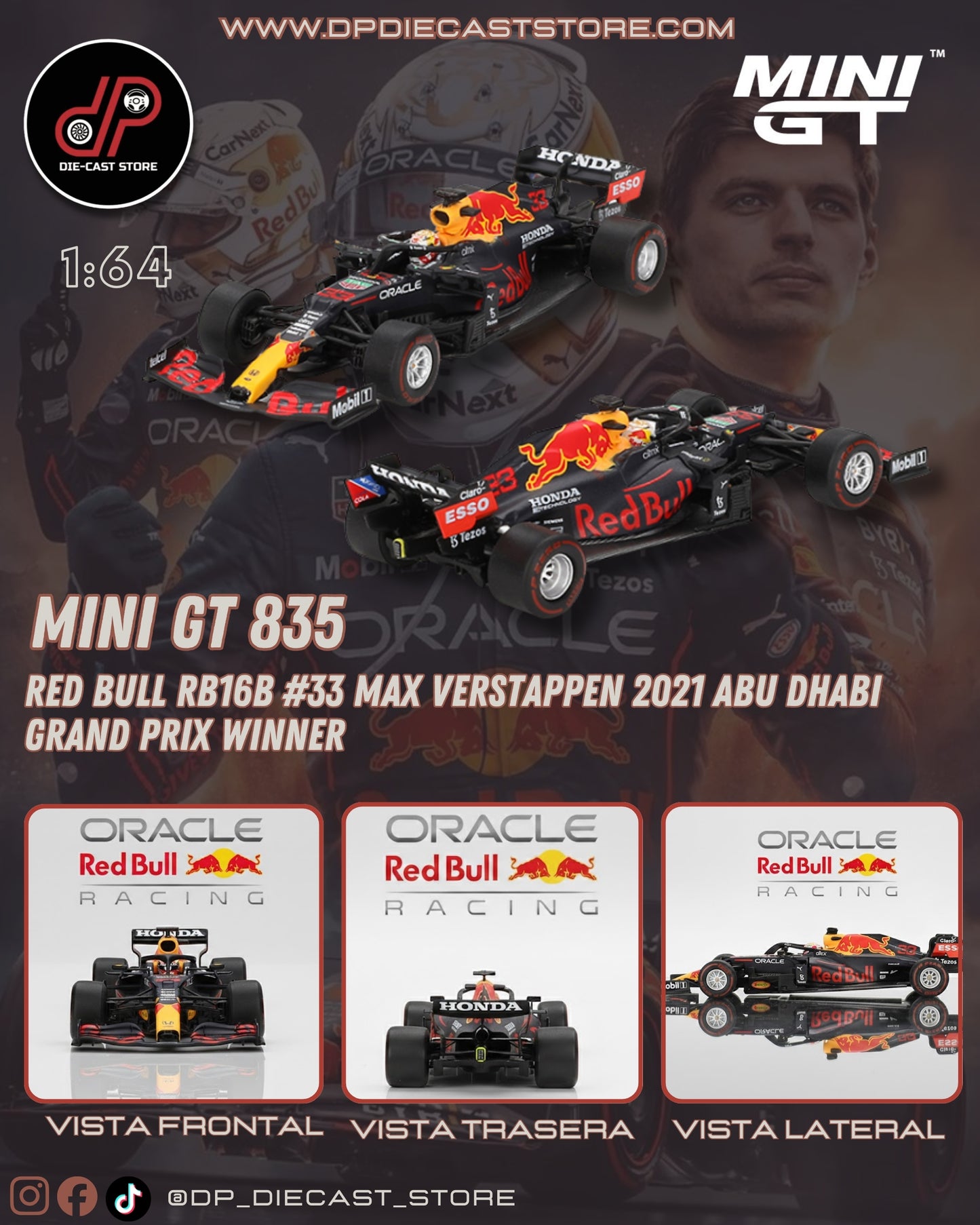 MGT00835 RED BULL RB16B #33 MAX VERSTAPPEN 2021 ABU DHABI GRAND PRIX WINNER