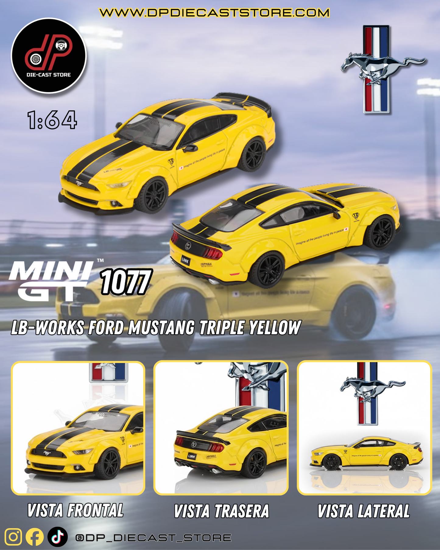MGT01077 LB-WORKS FORD MUSTANG TRIPLE YELLOW
