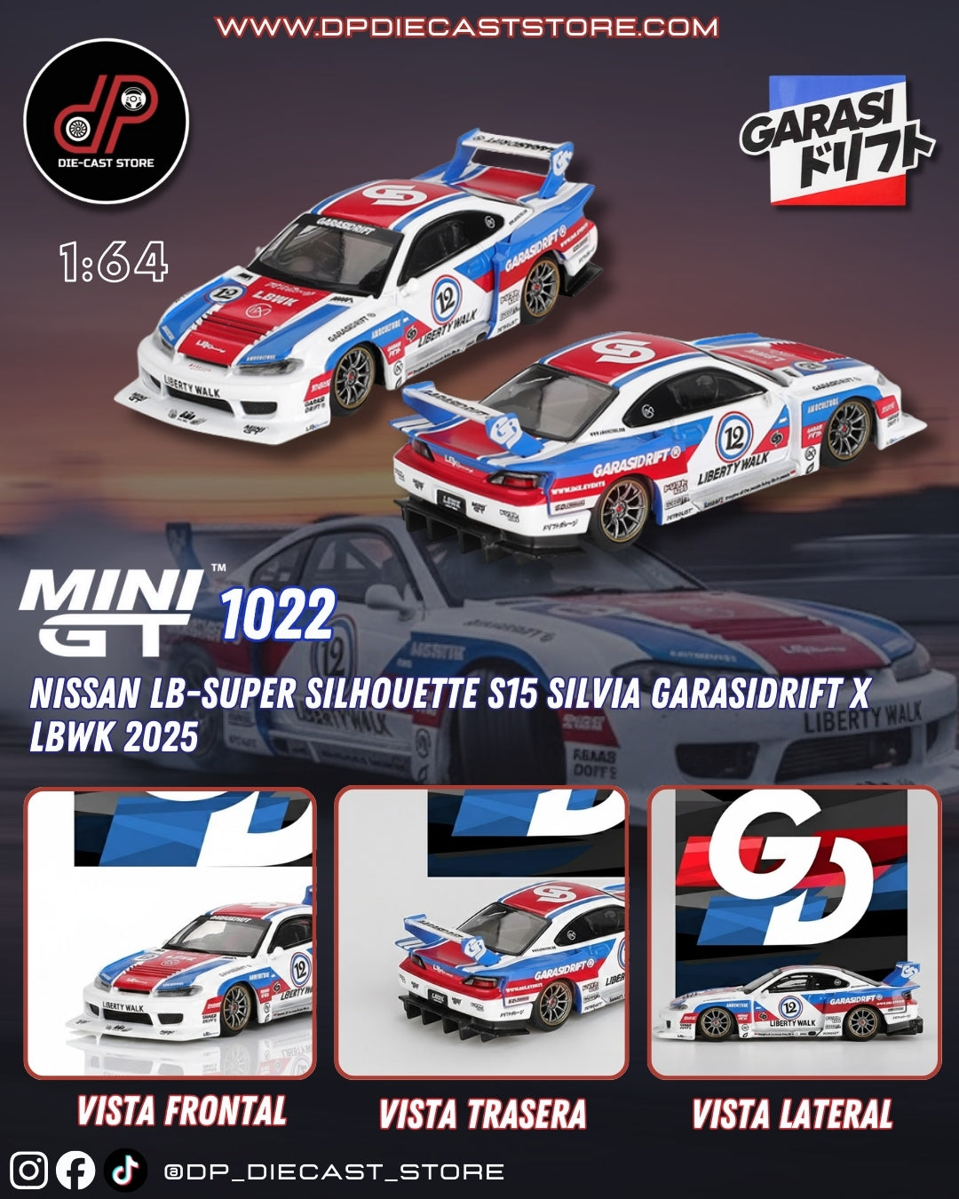 MGT01022 NISSAN LB-SUPER SILHOUETTE S15 SILVIA GARASIDRIFT X LBWK 2025
