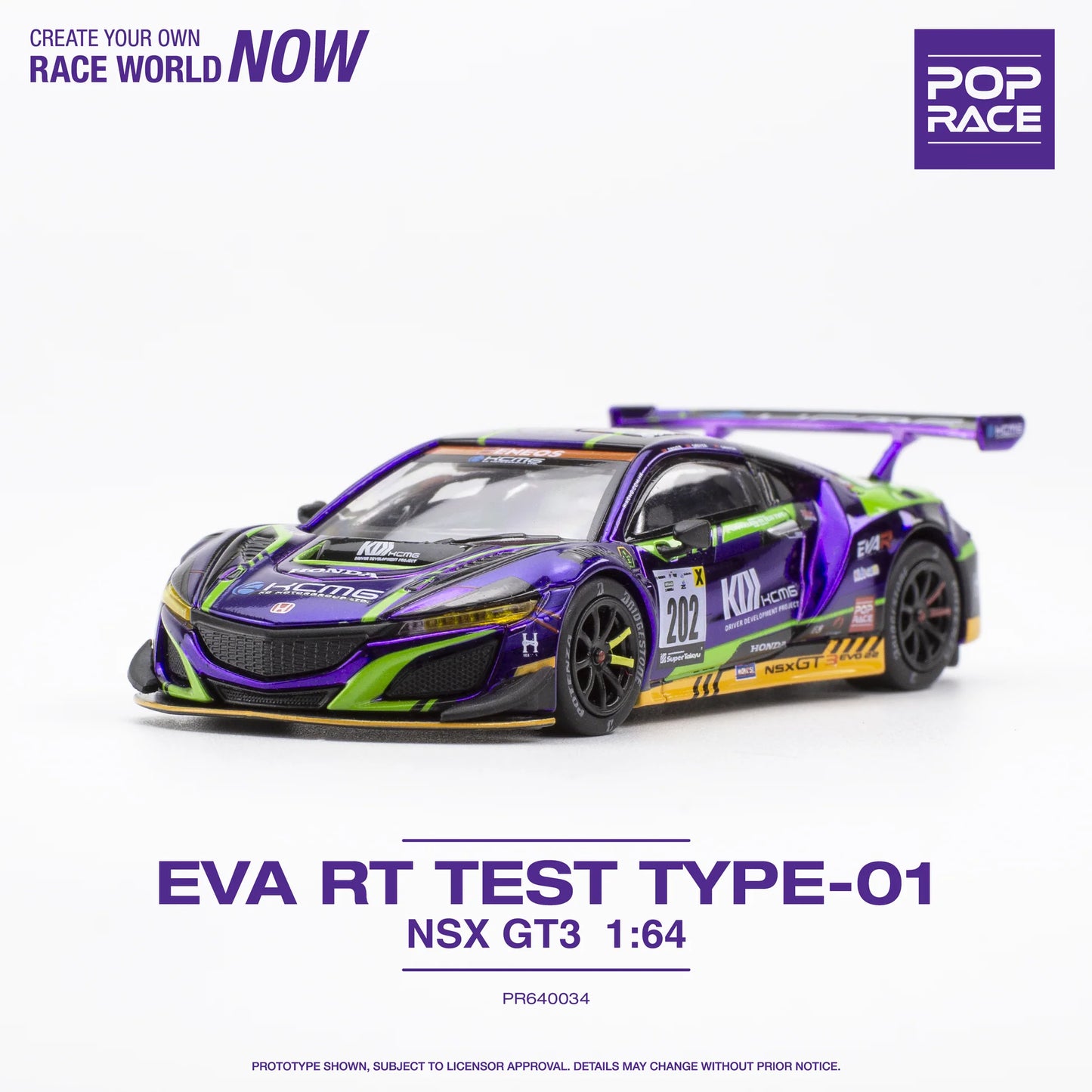 Pop Race 1/64 EVA RT TEST TYPE-01 NSX GT3 – Sky High Garage POP RACE