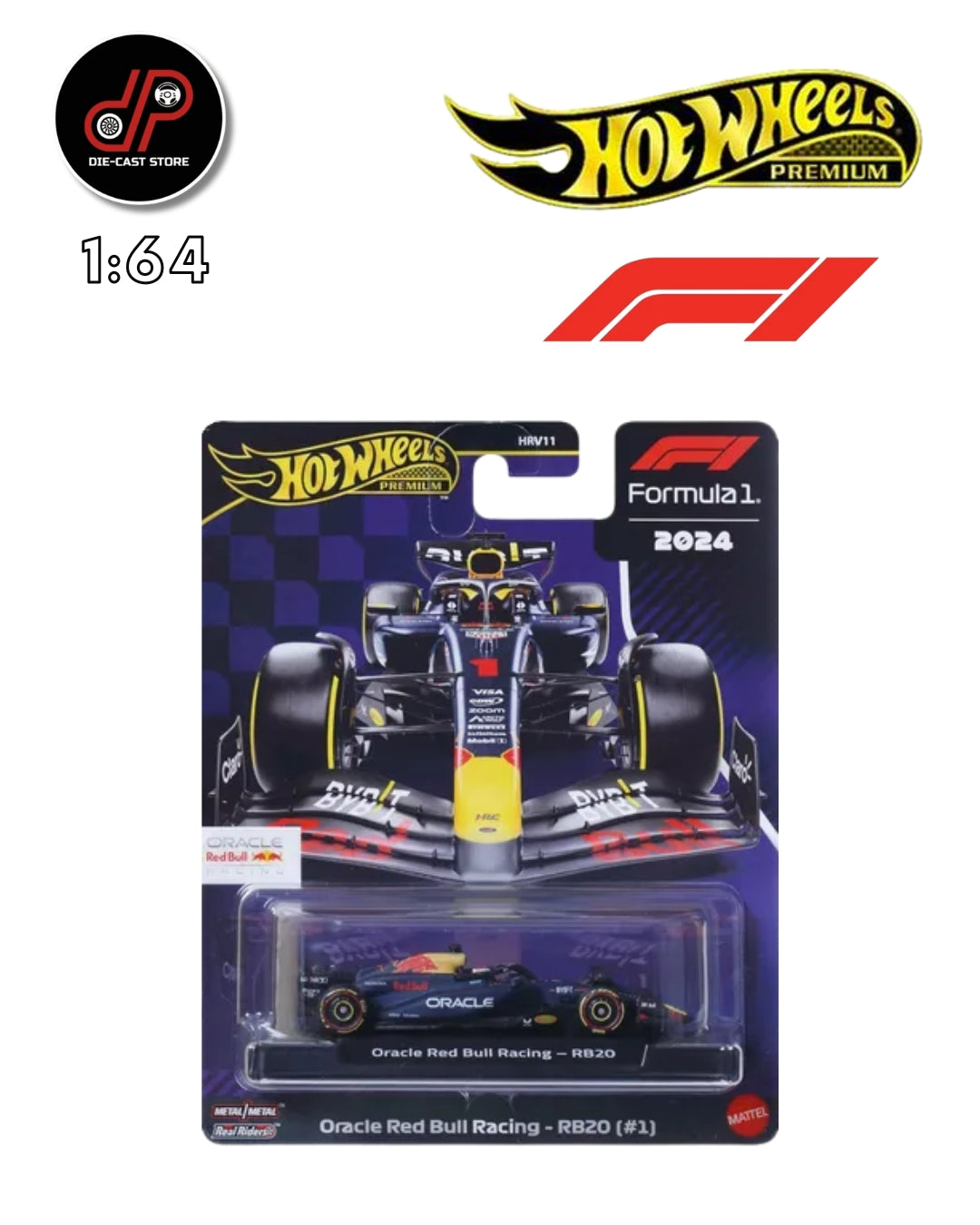 HOT WHEELS PREMIUM F1 REDBULL RACING RB20 #1