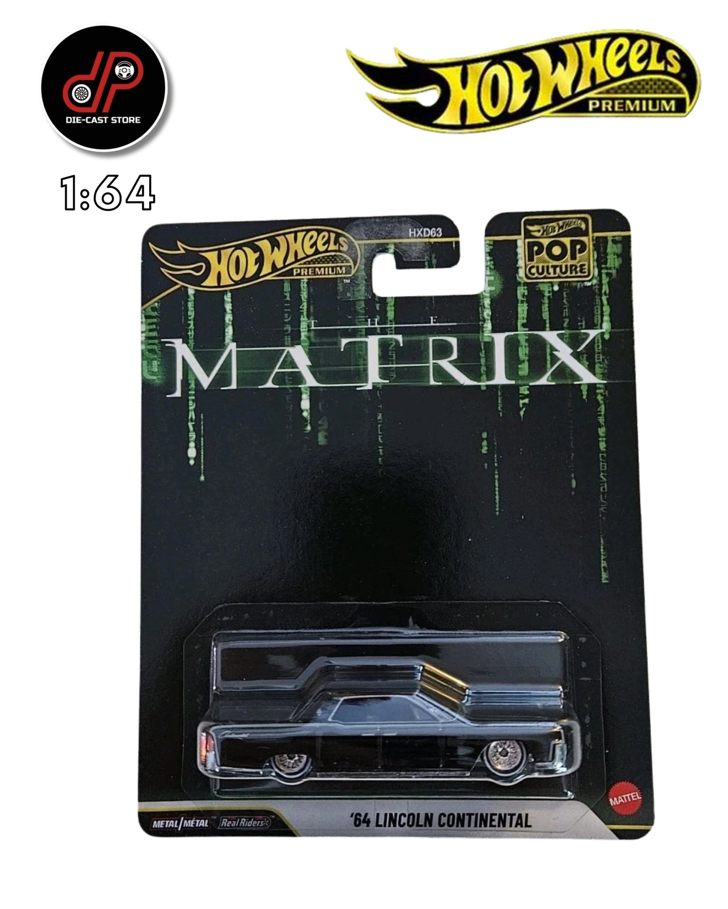 HOT WHEELS PREMIUM POP CULTURE 2025 ’64 LINCOLN CONTINENTAL THE MATRIX NEGRO