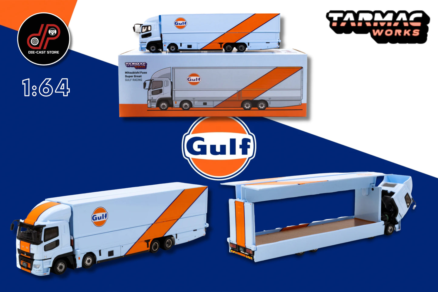 Tarmac Works 1:64 Mitsubishi Fuso Super Great Gulf Racing Truck