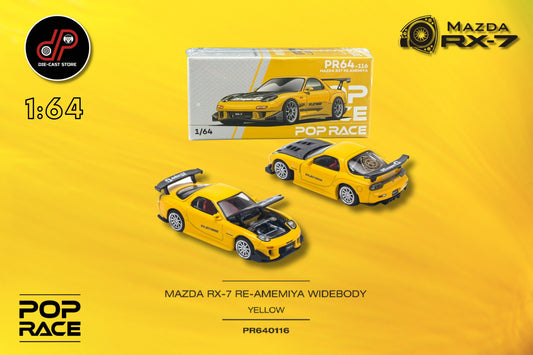 POP RACE #116 MAZDA RX7 RE AMEMIYA WIDEBODY YELLOW
