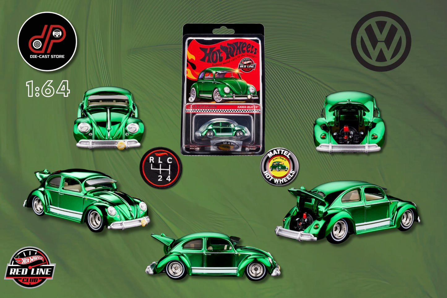 RLC EXCLUSIVE HOT WHEELS KAWA-BUG-A MEMBERSHIP CAR