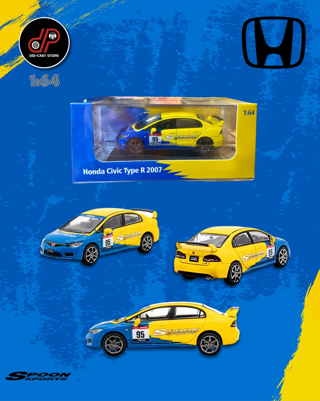 DCT 1/64 HONDA CIVIC FD2R SPOON LIVERY