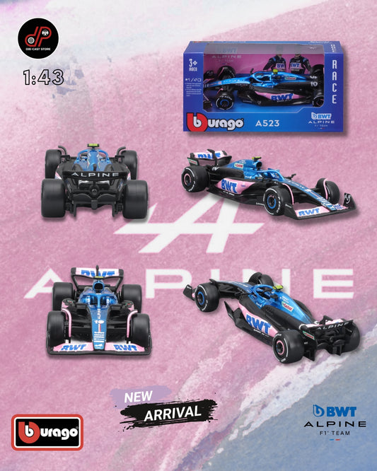 BBURAGO 1:43 F1 RACING A523 TEAM BWT ALPINE #10 PIERRE GASLY