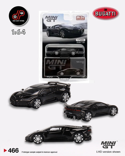 MGT00466 – BLACK – BUGATTI CENTODIECI – LHD – USA EXCLUSIVE MINI GT