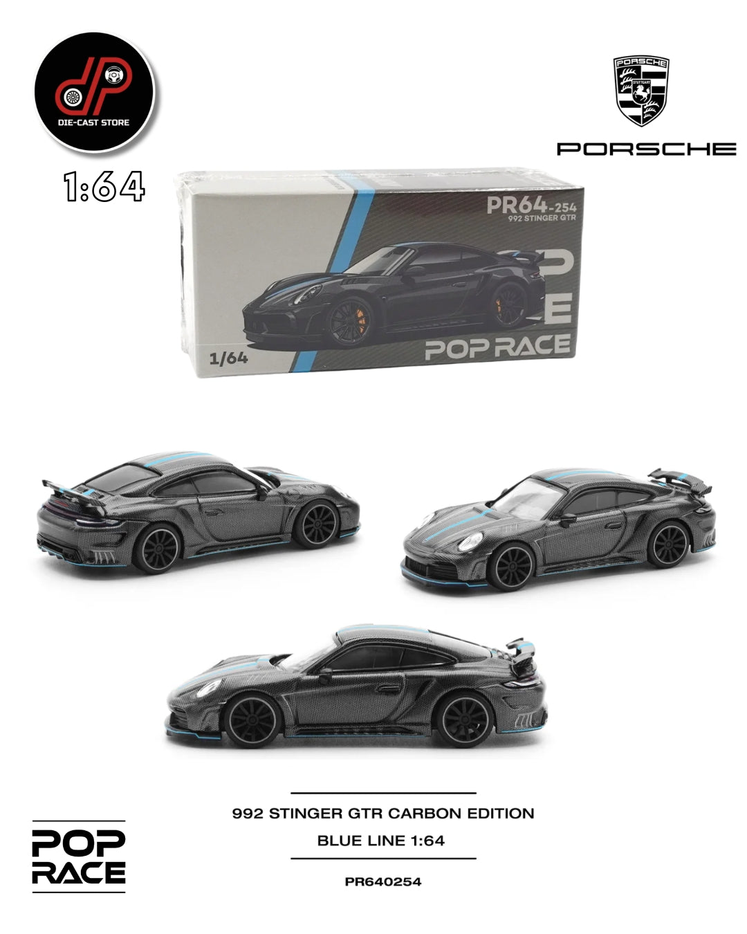 POP RACE 254 992 STINGER GTR CARBON EDITION BLUE LINE