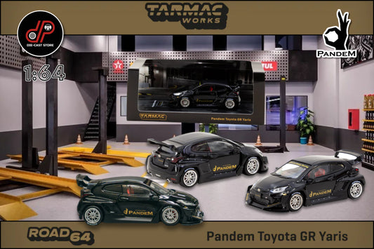 TARMAC WORKS 1:64 PANDEM TOYOTA GR YARIS NEGRO