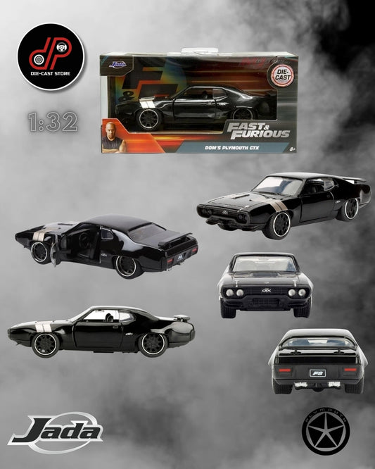 JADA 1:32 DOM'S PLYMOUTH GTX NEGRO