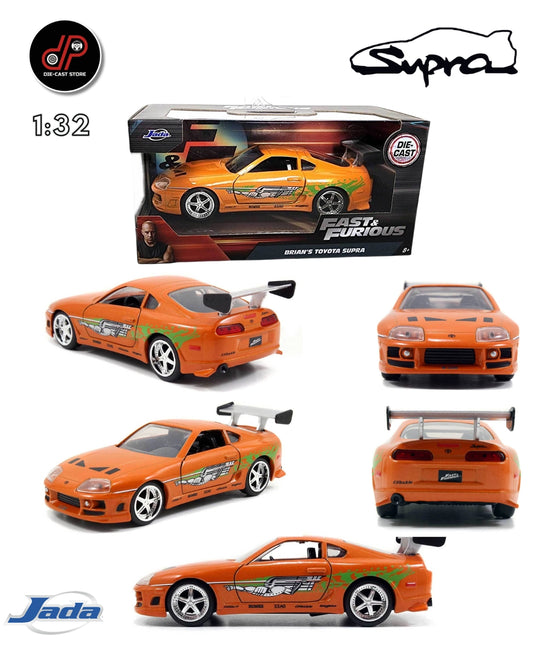 JADA 1:32  & FURIOUS: BRIAN'S TOYOTA SUPRA (ORANGE)