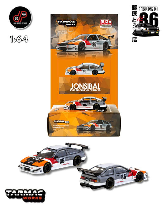 Toyota Sprinter Trueno AE86 Widebody TRD 1/64 by TARMAC WORKS