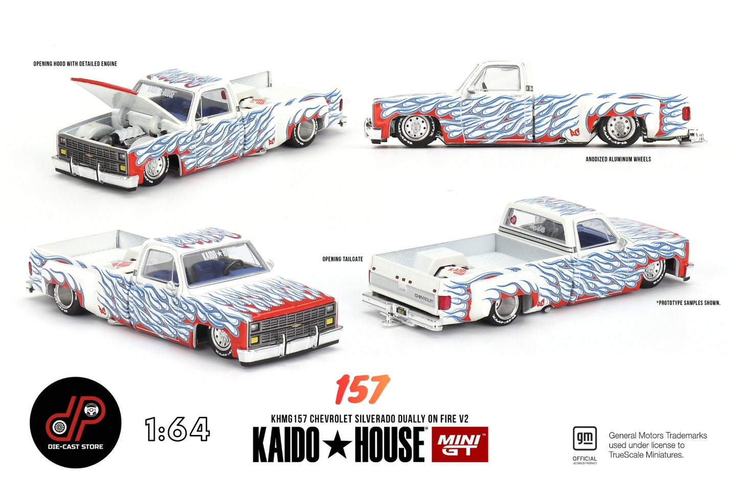 KHMG157 CHEVROLET SILVERADO DUALLY ON FIRE V2