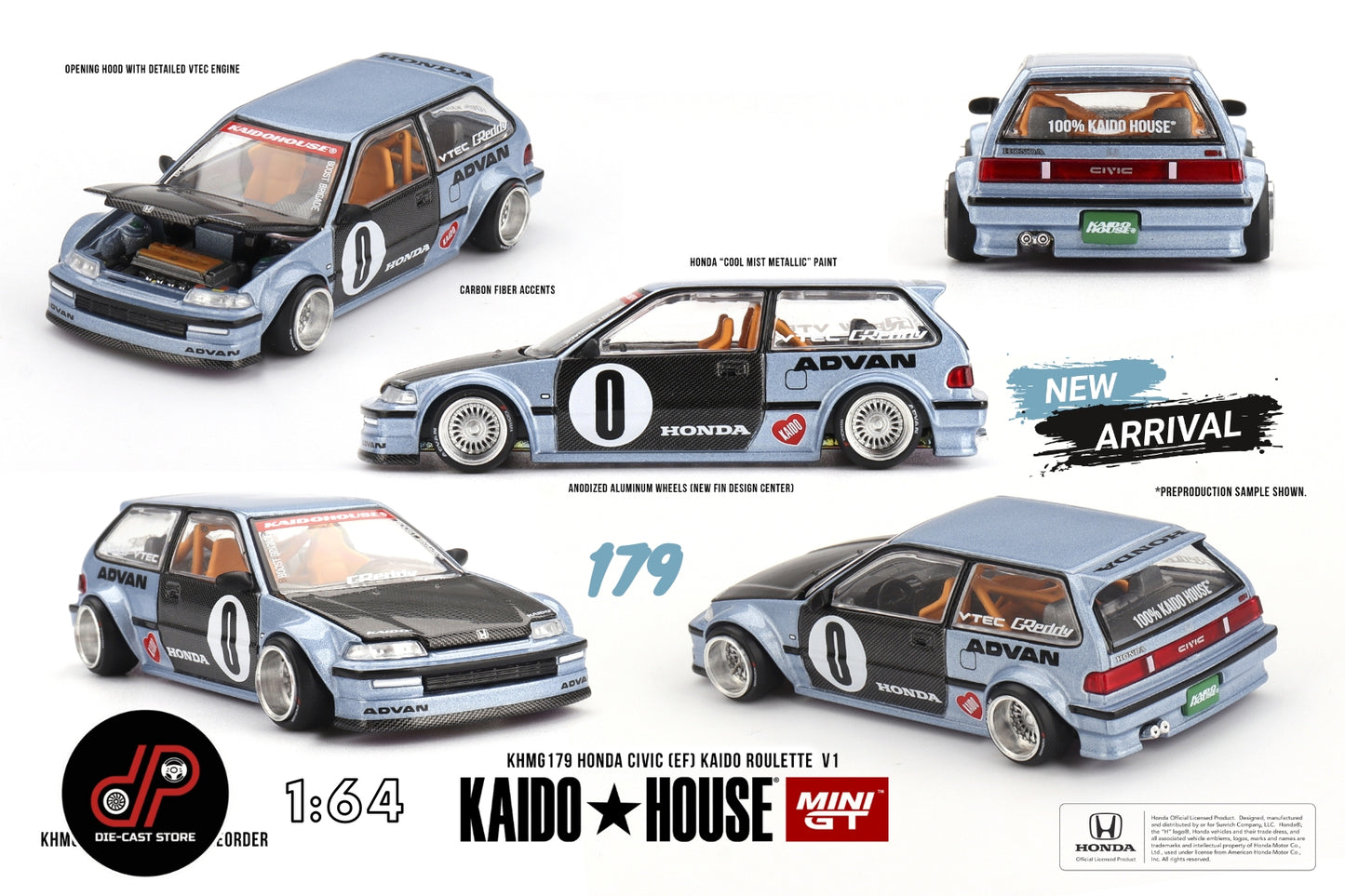 KHMG179 HONDA CIVIC (EF) KAIDO ROULETTE V1