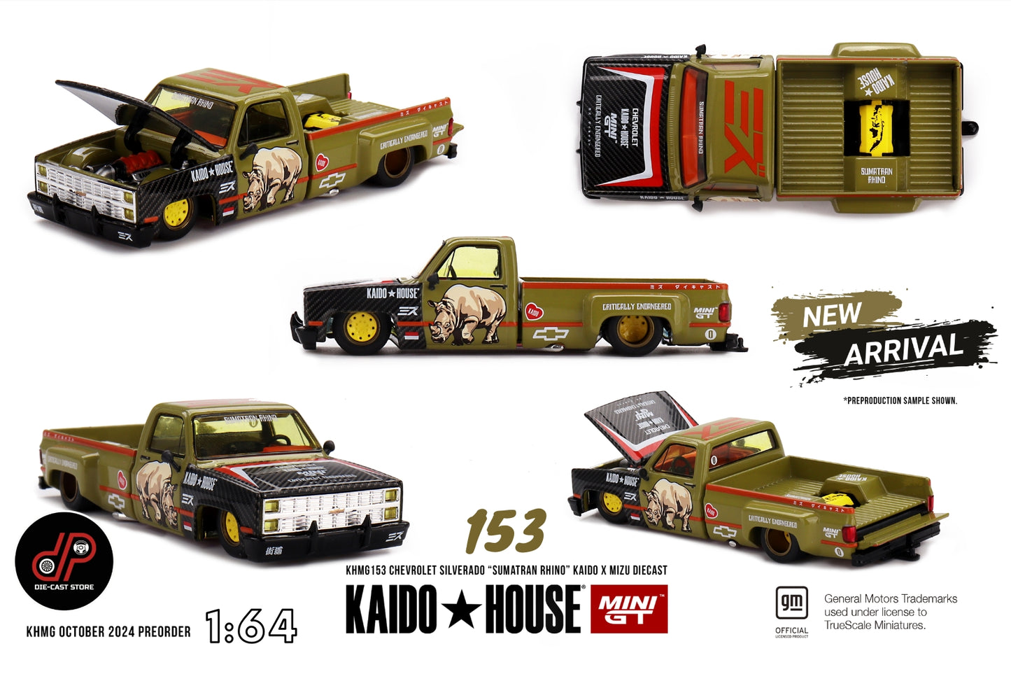 KHMG153 CHEVROLET SILVERADO “SUMATRAN RHINO” KAIDO X MIZU DIECAST