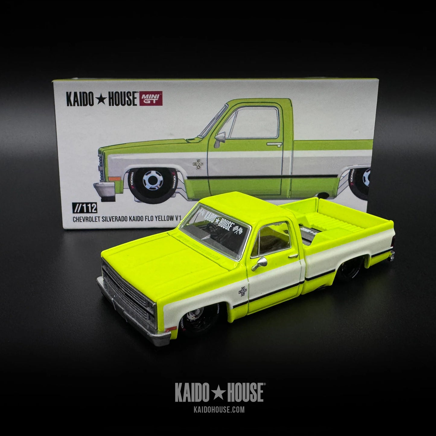 Kaido House x Mini GT Chevrolet Silverado FLO RHD #112