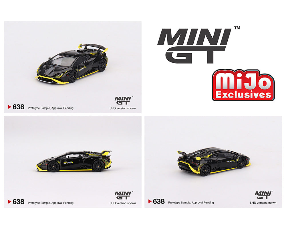 #638 Lamborghini Huracán STO Nero Noctis (Preorder) MINI GT